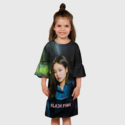 Платье клеш для девочки Blackpink shut down, цвет: 3D-принт — фото 2