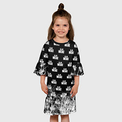 Платье клеш для девочки Алан Вейк узор, цвет: 3D-принт — фото 2