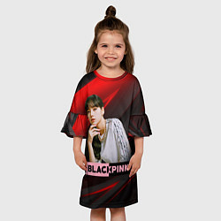 Платье клеш для девочки Lisa Blackpink kpop, цвет: 3D-принт — фото 2