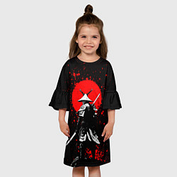Платье клеш для девочки Призрак цусимы - самурай, цвет: 3D-принт — фото 2