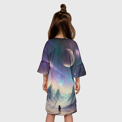 Детское платье Величие космоса / 3D-принт – фото 4