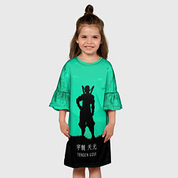 Платье клеш для девочки Тенген Узуй Клинок, рассекающий демонов, цвет: 3D-принт — фото 2