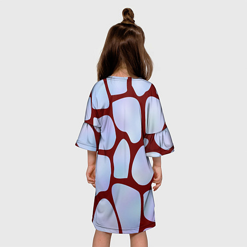 Детское платье Клеточная ткань / 3D-принт – фото 4