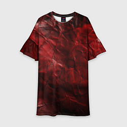 Детское платье Текстура красная кожа