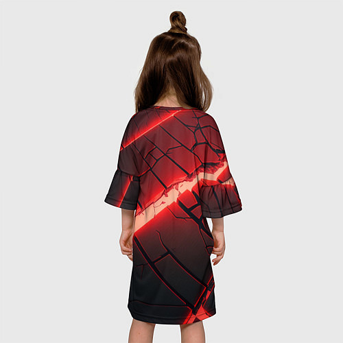 Детское платье CS GO red neon / 3D-принт – фото 4
