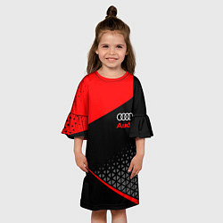 Платье клеш для девочки Ауди - sportwear, цвет: 3D-принт — фото 2