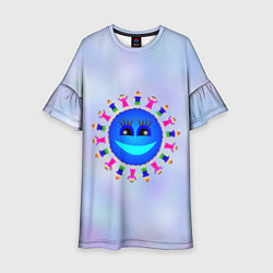 Платье клеш для девочки Земля детей, цвет: 3D-принт