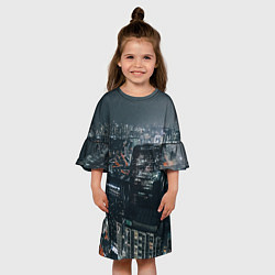 Платье клеш для девочки Бигсити мк, цвет: 3D-принт — фото 2