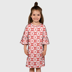 Платье клеш для девочки Алатырь - славянский символ, цвет: 3D-принт — фото 2