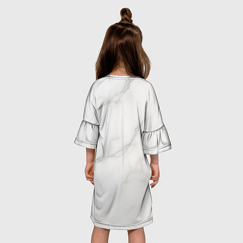 Детское платье Текстура светлого мрамора / 3D-принт – фото 4