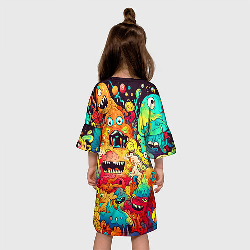 Детское платье Зубастые галлюцинации / 3D-принт – фото 4