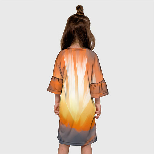 Детское платье Нарисованная огненная лиса / 3D-принт – фото 4