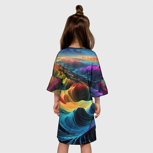 Детское платье Цифровая природа / 3D-принт – фото 4