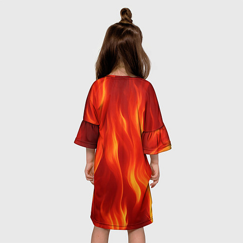 Детское платье Огонь рыжий / 3D-принт – фото 4