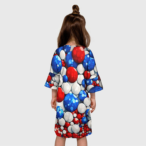 Детское платье Шарики триколор / 3D-принт – фото 4