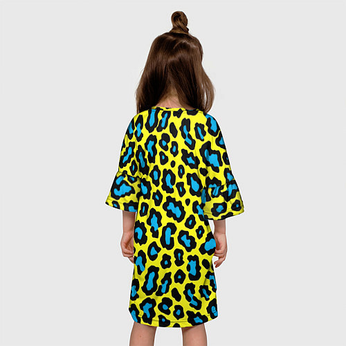 Детское платье Кислотный леопард паттерн / 3D-принт – фото 4
