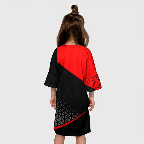 Детское платье Lexus - red sportwear / 3D-принт – фото 4