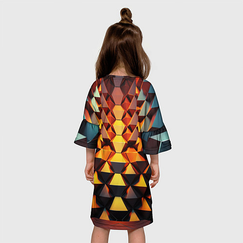 Детское платье Объемные кубы полигон / 3D-принт – фото 4