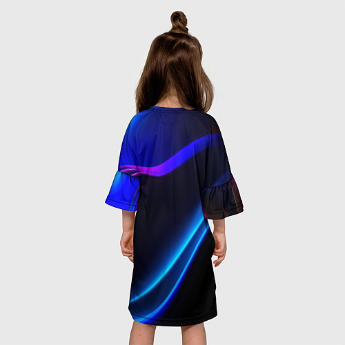 Детское платье Синий градиент - нейросеть / 3D-принт – фото 4