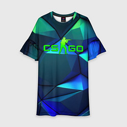 Детское платье CSGO blue green gradient