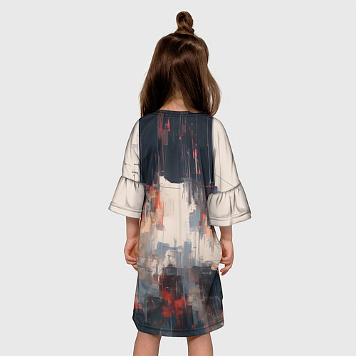 Детское платье Милая девушка в информационном потоке / 3D-принт – фото 4