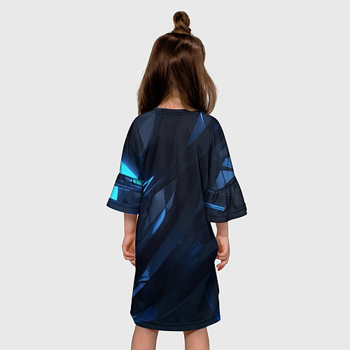 Детское платье Синяя безгранность / 3D-принт – фото 4