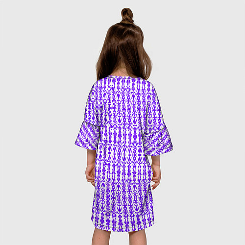 Детское платье Сине-белый батик / 3D-принт – фото 4