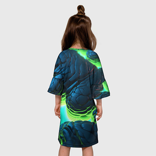 Детское платье Ювентус лого на зеленых плитах / 3D-принт – фото 4