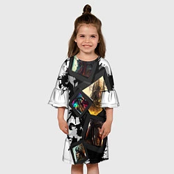 Платье клеш для девочки Вождь Апачи, цвет: 3D-принт — фото 2
