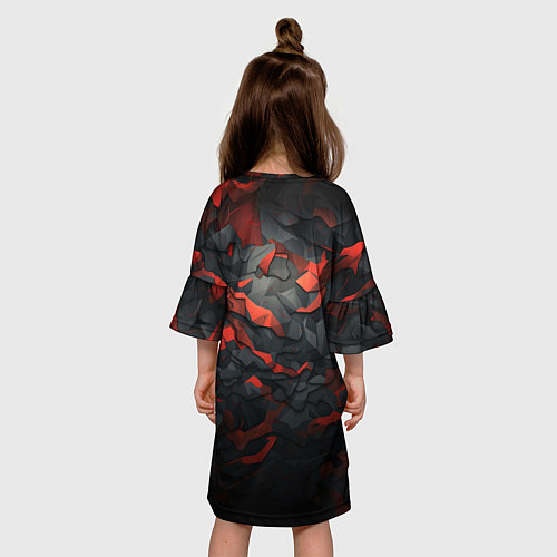 Детское платье Затухающий камуфляж / 3D-принт – фото 4