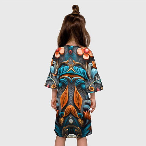 Детское платье Mirrow floral pattern - art - vogue / 3D-принт – фото 4