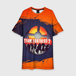 Платье клеш для девочки Лого Team Fortress 2, цвет: 3D-принт