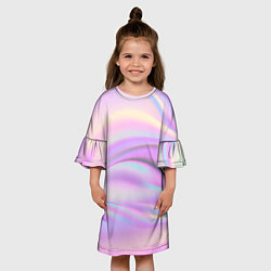 Платье клеш для девочки Рвдужные волны, цвет: 3D-принт — фото 2