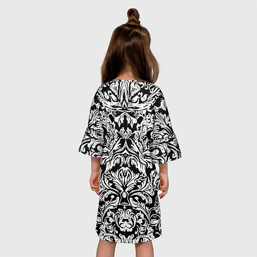 Детское платье Floral pattern - irezumi - neural network / 3D-принт – фото 4