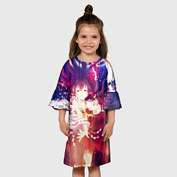 Платье клеш для девочки Touhou Project Reimu Хакурей, цвет: 3D-принт — фото 2
