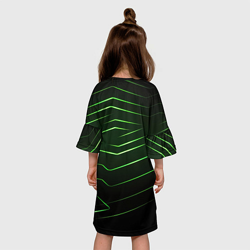 Детское платье Juventus 2 green logo / 3D-принт – фото 4