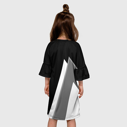 Детское платье Лексус - спортивный серый / 3D-принт – фото 4