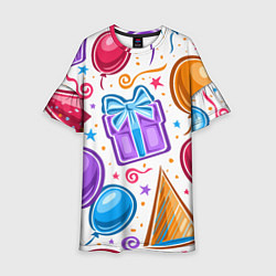 Платье клеш для девочки Вечеринка, цвет: 3D-принт