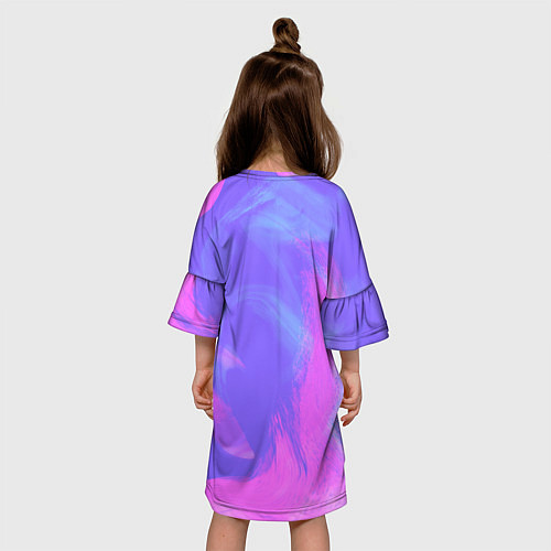 Детское платье Сиреневая абстракция / 3D-принт – фото 4