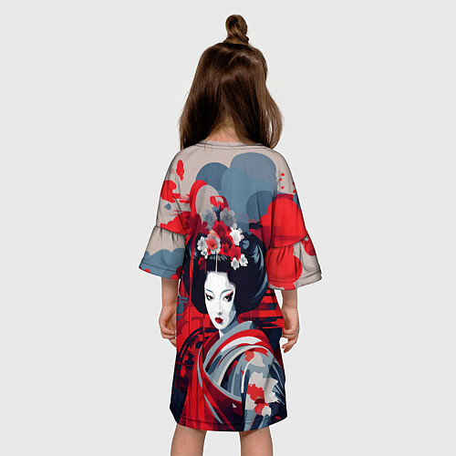 Детское платье Geisha vector style / 3D-принт – фото 4