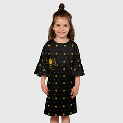 Платье клеш для девочки Королевский паттерн - Ирина, цвет: 3D-принт — фото 2