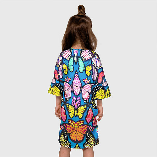 Детское платье Зеркальный паттерн из бабочек - мода / 3D-принт – фото 4