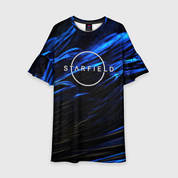 Детское платье Starfield logo blue background