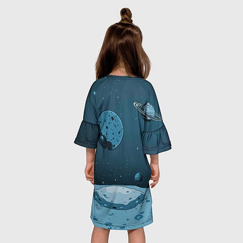 Детское платье Космический брейк / 3D-принт – фото 4