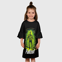 Платье клеш для девочки Fallout game poster style, цвет: 3D-принт — фото 2