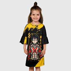 Платье клеш для девочки Киборг Луффи - One Piece, цвет: 3D-принт — фото 2