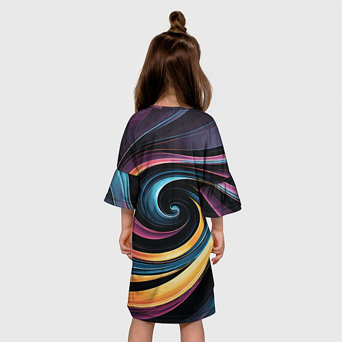 Детское платье Gradient vortex / 3D-принт – фото 4