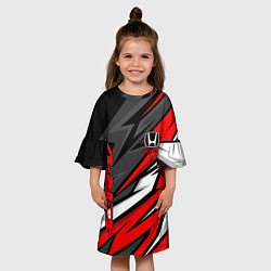 Платье клеш для девочки Honda - CR-V - геометрия, цвет: 3D-принт — фото 2