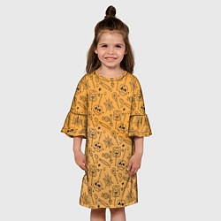 Платье клеш для девочки Хэлчупики, цвет: 3D-принт — фото 2