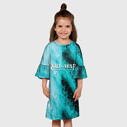 Платье клеш для девочки Кратос стиль скандинавия, цвет: 3D-принт — фото 2